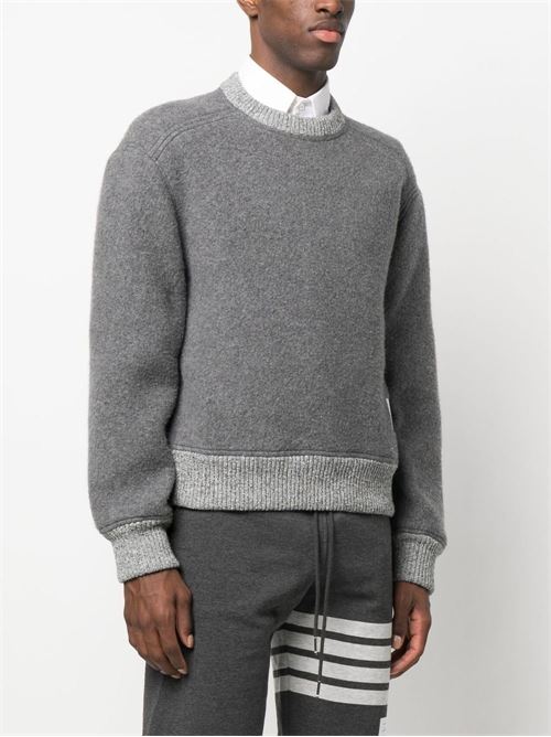 Pullover in lana con logo THOM BROWNE | MJT410AJ0100055